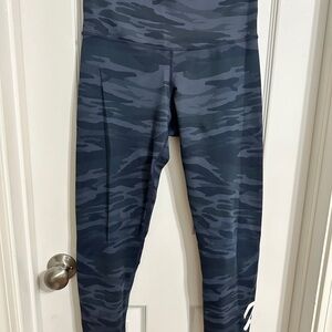 DYI Peloton Blue Camo Leggings High-Rise Waistband